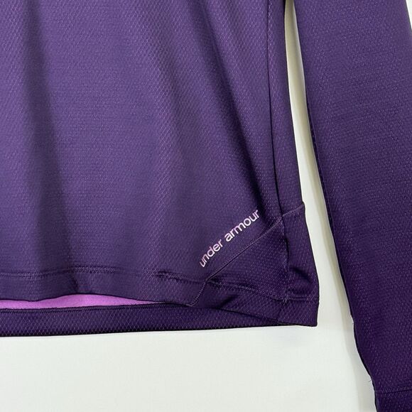 Under Armour Women Large Purple Fitted ColdGear Lightweight Active Track Jacket - Picture 2 of 6
